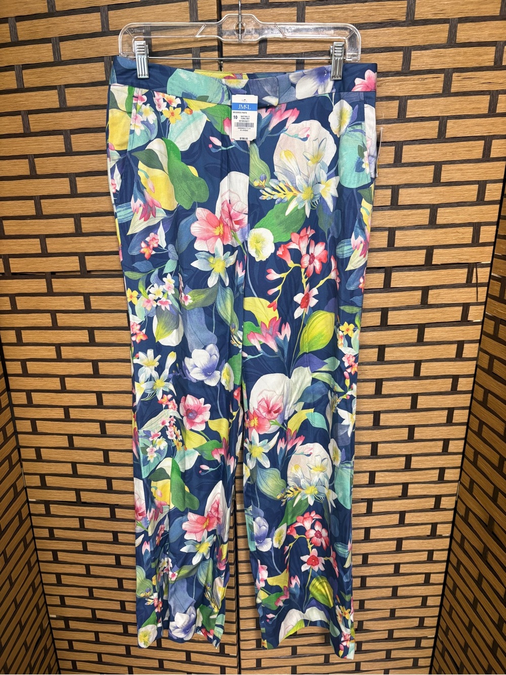 J. McLaughlin Blue Floral Wide Leg Pants Size 10